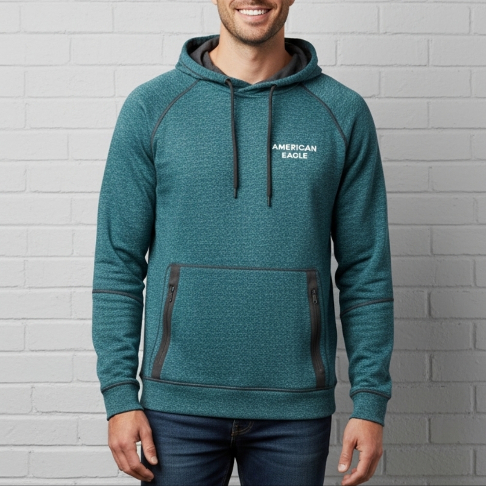 American Eagle Flex Pullover Hoodie Sweatshirt Gr… - image 1